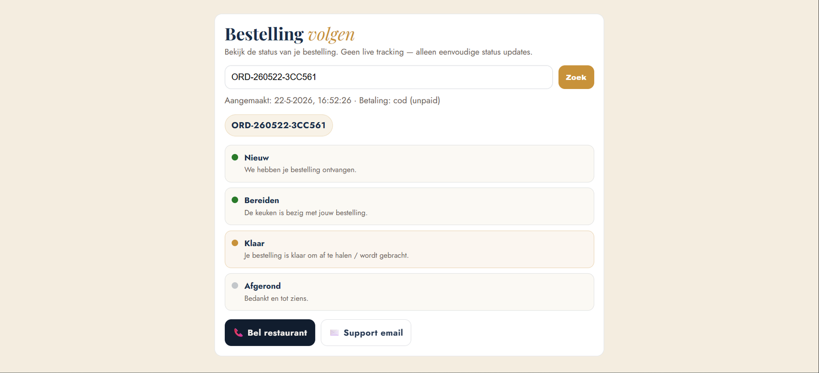 Comida website screenshot 6